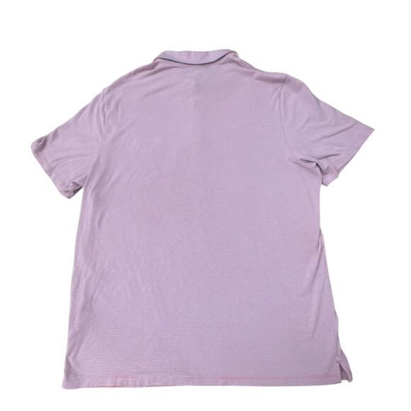Vineyard Vines Edgartown Polo Shirt XL Pink Blue Striped Pima Cotton Blend Mens - Picture 3 of 5